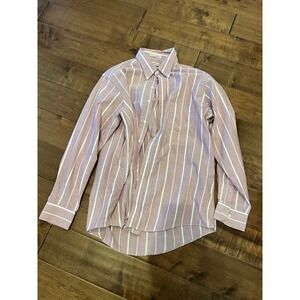 Oakton Ltd. Striped Button Down Shirt Long Sleeve Cotton Blend Size‎ 17